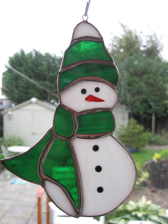 Stained glass Snowman