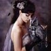 Angelic fantasy art card - by Nicole Cijs - Title: No More Questions