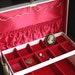 Vintage Jewelry Box - White and Red - Necklace Earring Storage - Girls Room Decor - Gift