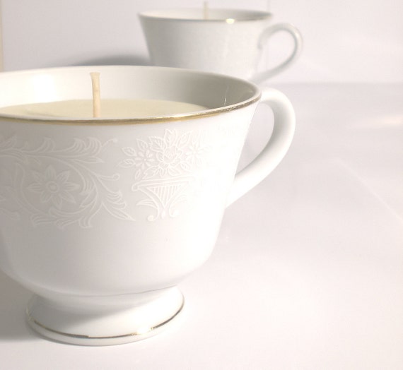 Pure Essential Oil Fine China teacup candle Customize your