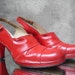 1970's Fire Engine Red Heels