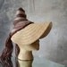Vintage Hat 1940's Ponytail Striped Pointy Straw/Knit