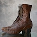 Victorian Boots, Brown Leather