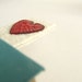 Red heart bookmark. Felted and scrapbook, for her him unisex OOAK shabby chic
