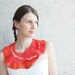 RESERVED Bright pink statement felt necklace, felted wool bib collar, neck piece, pink scarf weddings fall autumn fashion oht