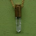 ADRASTEA clear crystal quartz bullet necklace