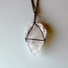 CALYPSO carved crystal quartz arrowhead necklace