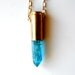 NEPTUNE aqua aura XL bullet crystal necklace
