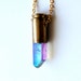 ZANIAH rainbow opal angel aura bullet crystal necklace