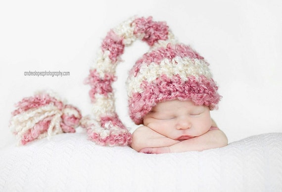 Pdf Instant Download Crochet Pattern No 214 Striped Elf Hat