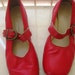 Vintage funky red Leather shoes
