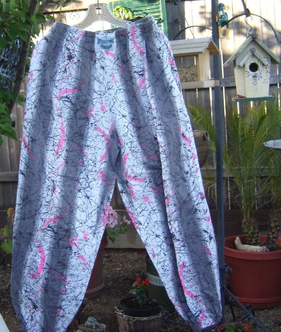 1980's Pink Parachute Hammer Pants by International