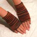 Knitted Fingerless Mittens (Wrist Warmers, Arm Warmers, Hand Knit Cable, Fingerless Gloves, Fingerless Mitts) - Harvest Colors