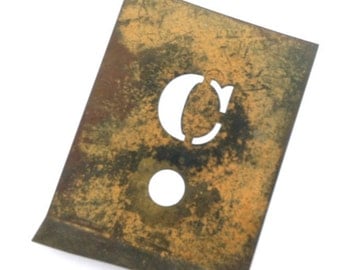 vintage brass stencil metal alphabet stencil letter