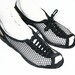 Black Mesh Lace-Up Sandals / 7b