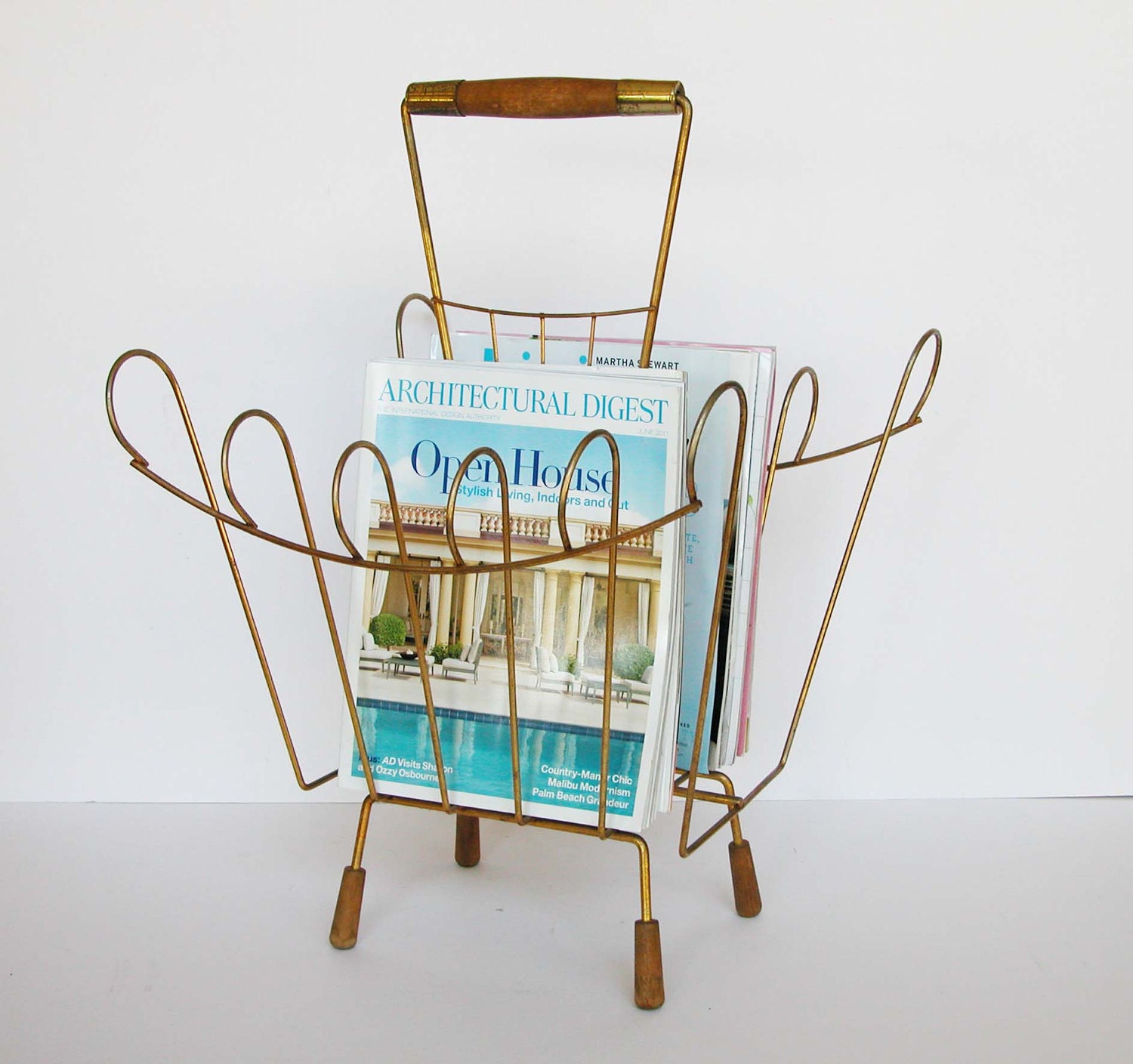 Vintage Mid Century Magazine Rack