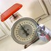 Vintage Hanson Utility Scale, Creamy White and Tomato Red