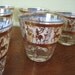 Mid Century Greek Figure Tumblers Vintage Set of Six On the Rocks Low Ball Glasses