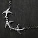 Flying Sparrows Necklace - Triplet in Gunmetal