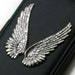 iPhone 4 Case with Silver Angel Wings - Faux Leather also fits iPhone 4S