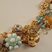 Golden Girl Repurposed vintage jewelry charm bracelet one of a kind