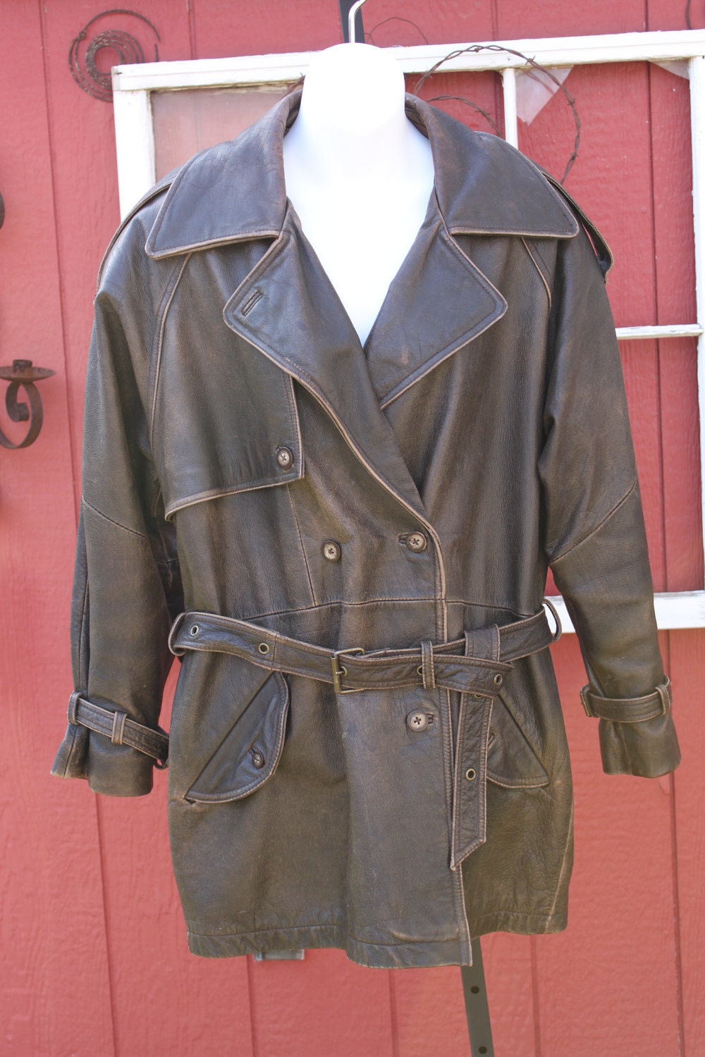 Brown LEATHER Jacket Womens Brandon Thomas by PixieGoes2Market
