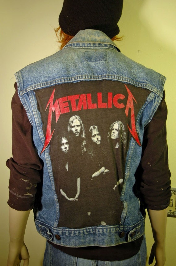 Vintage Metallica Denim Vest