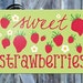 Sweet Strawberries Aluminum Garden Sign