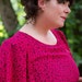 raspberry roses "" plus sized blouson dress "" RESERVED