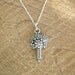 Flower Bouquet Necklace - Silver Bouquet of Flowers Pendant Necklace