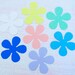 Flower Die Cuts - 35 Assorted Color Flower Punches 1 1/16" (27mm)