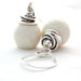 White Coral Earrings in Sterling Silver