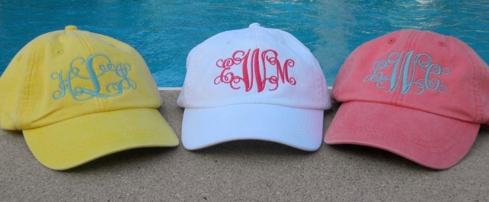 Personalized Monogrammed Baseball Cap Hat. MANY COLORS