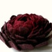 felted flower brooch BURGUNDY DAHLIA / made to order