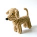 Knitted toy dog REX / made to order