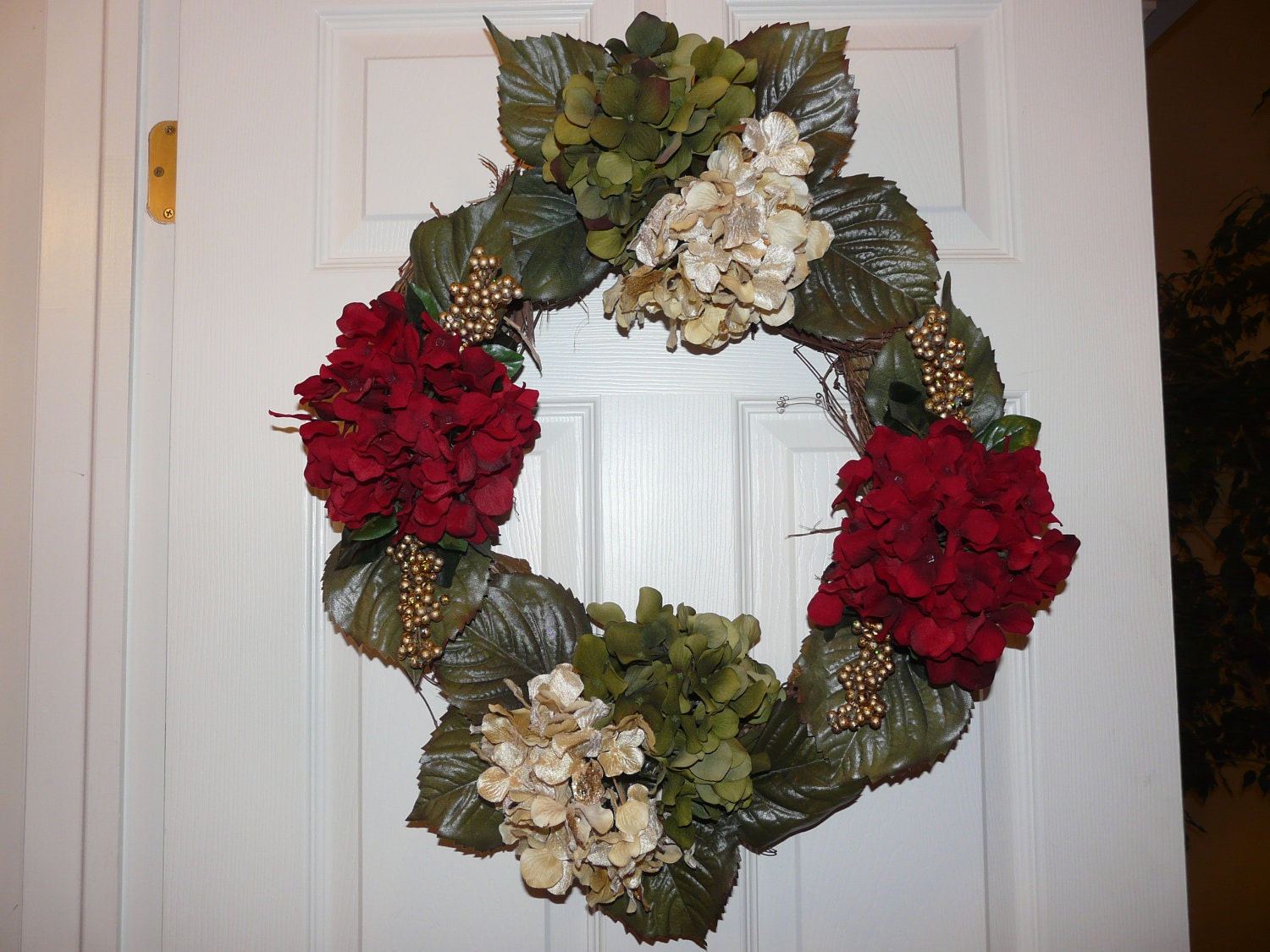 Christmas Hydrangea Wreath