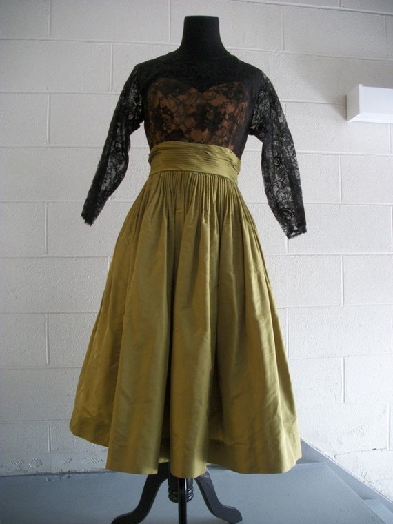 olive green and black outfit