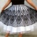 Women Specialty Sizes Unique Tutu crochet Skirt Black and white (plus size)L...xL fit to... xxxxL