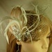 Bridal hair fascinator, bridal head piece, bridal hair piece, feather fascinator