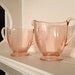Pink Depression Glass Sugar and Creamer Set
