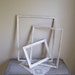 White Picture Frames Set of Three Empty Vintage Wood Frames Shabby Chic Wall Home Decor