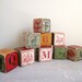 Alphabet Blocks Antique Toy Blocks with Letters, Number and Animals Children's Lithograph Blocks Set of 10