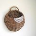 Woven Wall Basket Willow Wall Pocket Wall Hanging Rustic Cabin Decor Farmhouse Decor