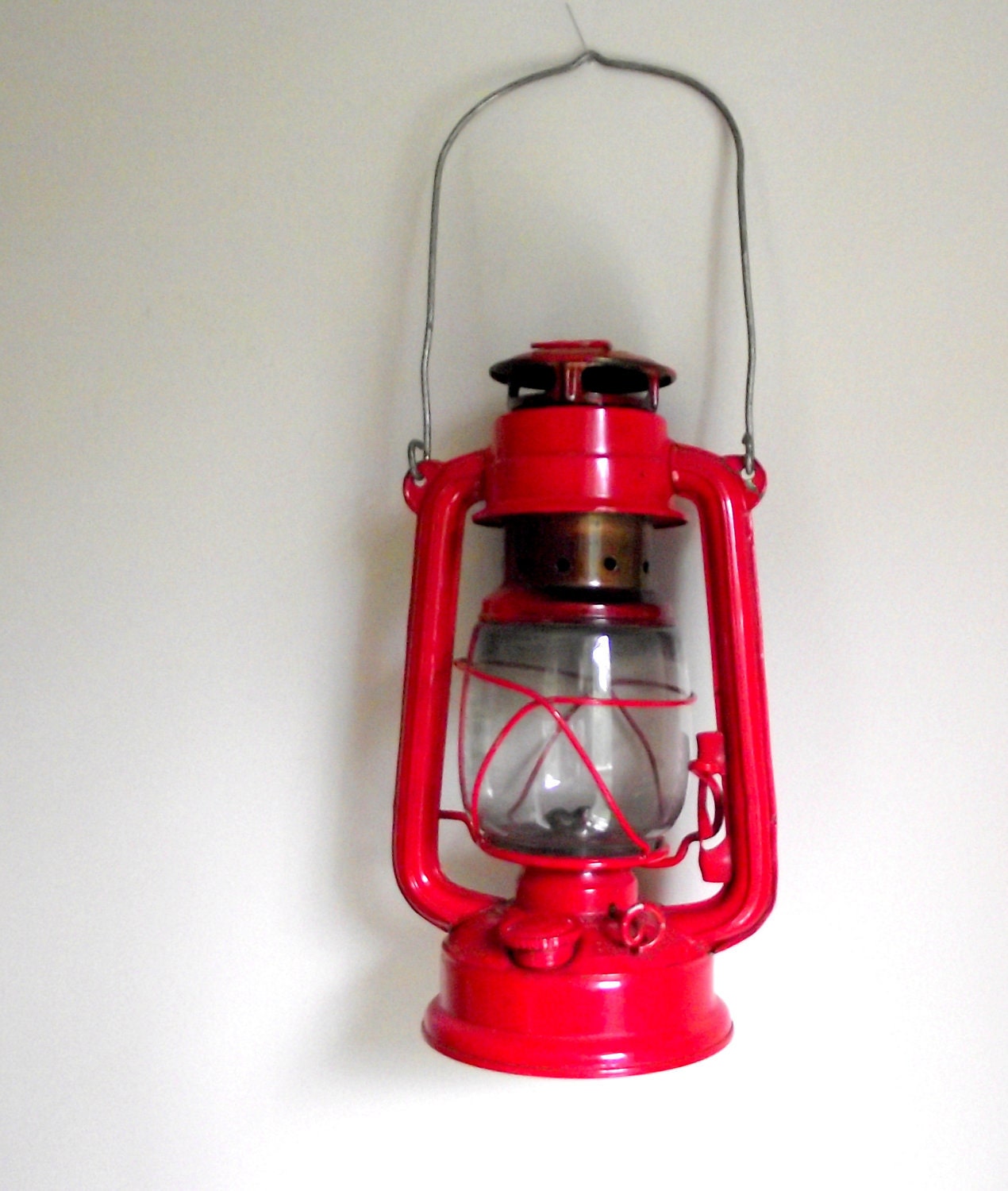 Kerosene Lantern Red Vintage Camping Light Cabin Decor Rustic