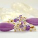 Amethyst, Australian Opal, Phosphosiderite, Moonstone, Long Cluster Earrings, Christmas Jewelry