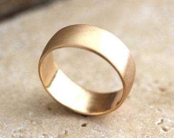 Gold ring mens wedding band