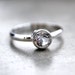 White Topaz Ring, Winter Ice Faceted Topaz Gemstone Bright Sterling Silver Ice Clear Ring - Made to Order
