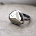 Pyrite Ring, Metallic Golden Rose Cut Pyrite Oxidized Sterling Silver Ring Geometric Modern Fool's Gold Pyrite Jewelry - Size 8