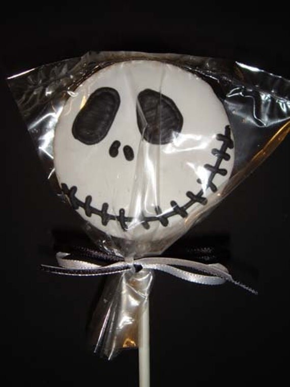 1 DZ Jack Skellington Cookie Pops Sugar Cookies