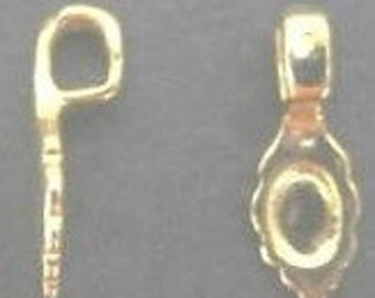 50 Silver Glue on Pendant Bails-7x16mm-FREE chain (4C2)